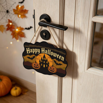 Castle Bats and Pumpkin Pair paint by numbers hanging sign – image 18
