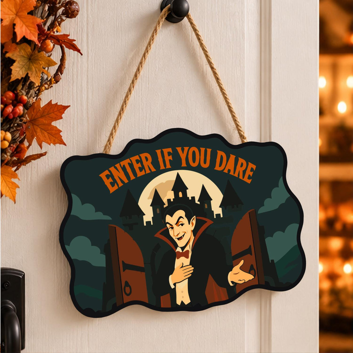 Vampire at the Castle Gates paint by numbers hanging sign – image 15