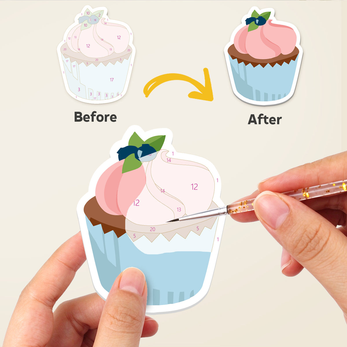 Cherry-Topped Bakery Sweets fridge magnets – image 2