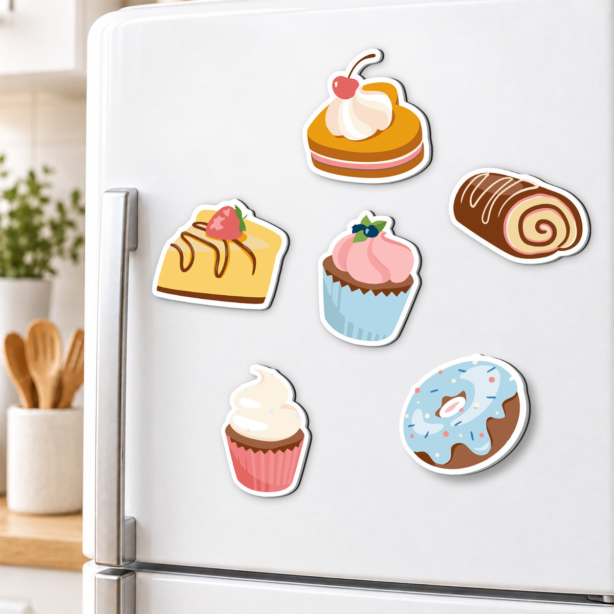 Cherry-Topped Bakery Sweets fridge magnets – image 3