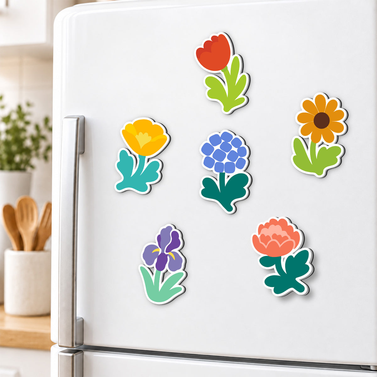 Iris and Hydrangea Posies fridge magnets – image 3