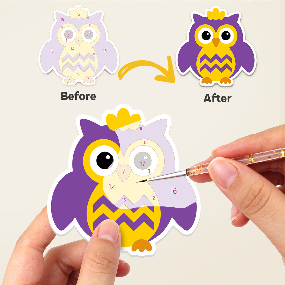 Polka-Dot Owl Parliament fridge magnets – image 2