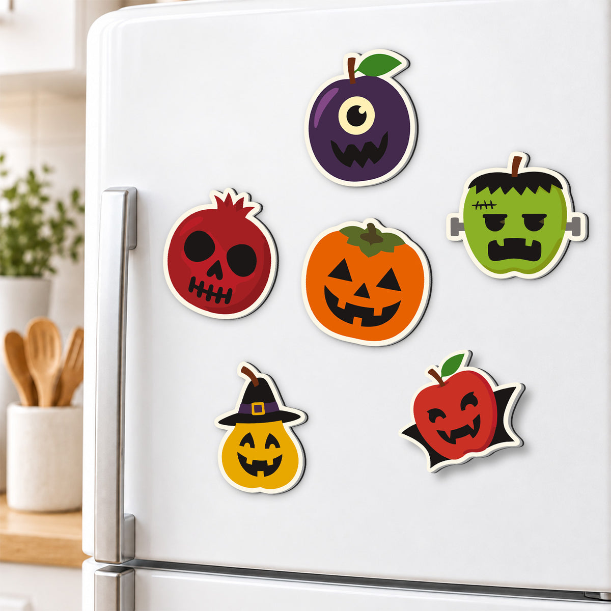 Vampire Apple and Fruit Fiends fridge magnets – image 3