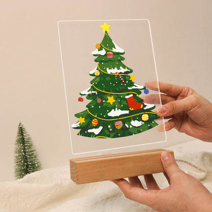 Snow-Dusted Tree with Gold Star paint by numbers light-up sign – image 15