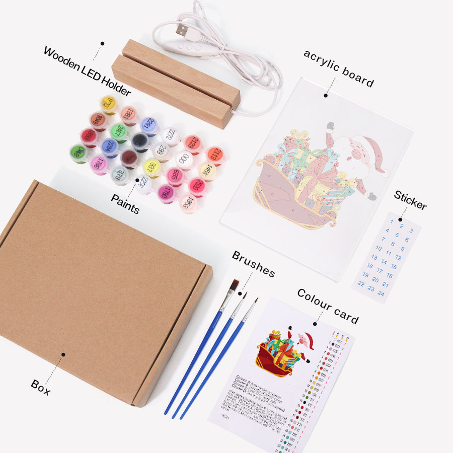 Light-up sign kit contents