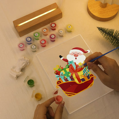 Santa's Sleigh Piled with Presents paint by numbers light-up sign – image 8