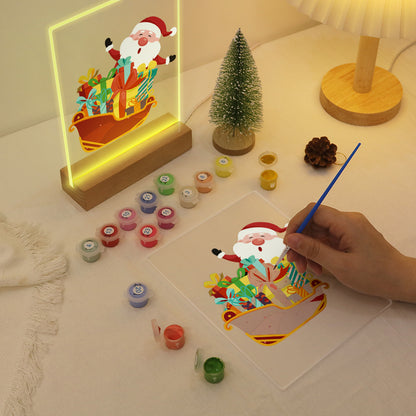 Santa's Sleigh Piled with Presents paint by numbers light-up sign – image 12