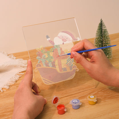 Santa's Sleigh Piled with Presents paint by numbers light-up sign – image 13