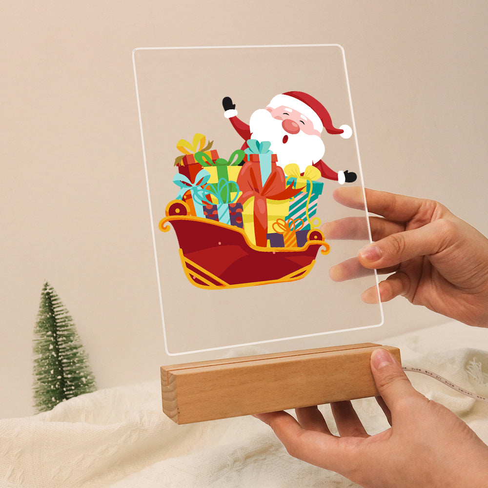Santa's Sleigh Piled with Presents paint by numbers light-up sign – image 16