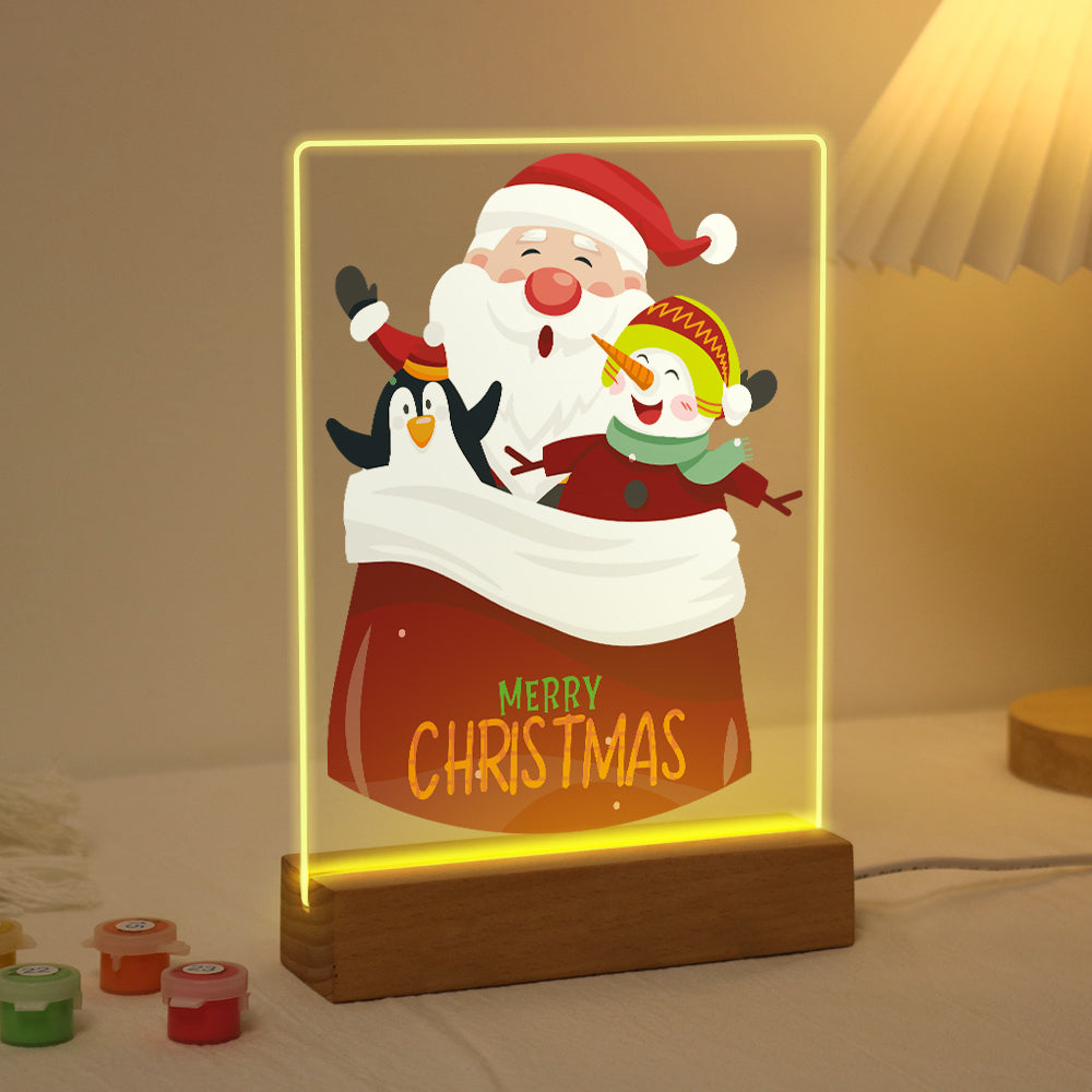 Santa's Sack of Snowy Friends paint by numbers light-up sign – image 4
