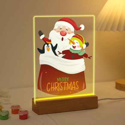 Santa's Sack of Snowy Friends paint by numbers light-up sign – image 4