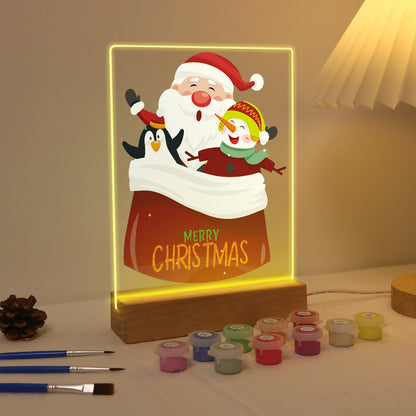 Santa's Sack of Snowy Friends paint by numbers light-up sign – image 5