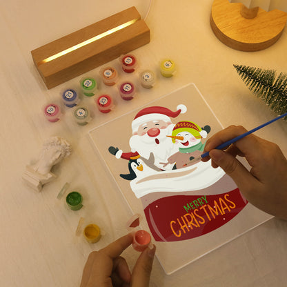 Santa's Sack of Snowy Friends paint by numbers light-up sign – image 8