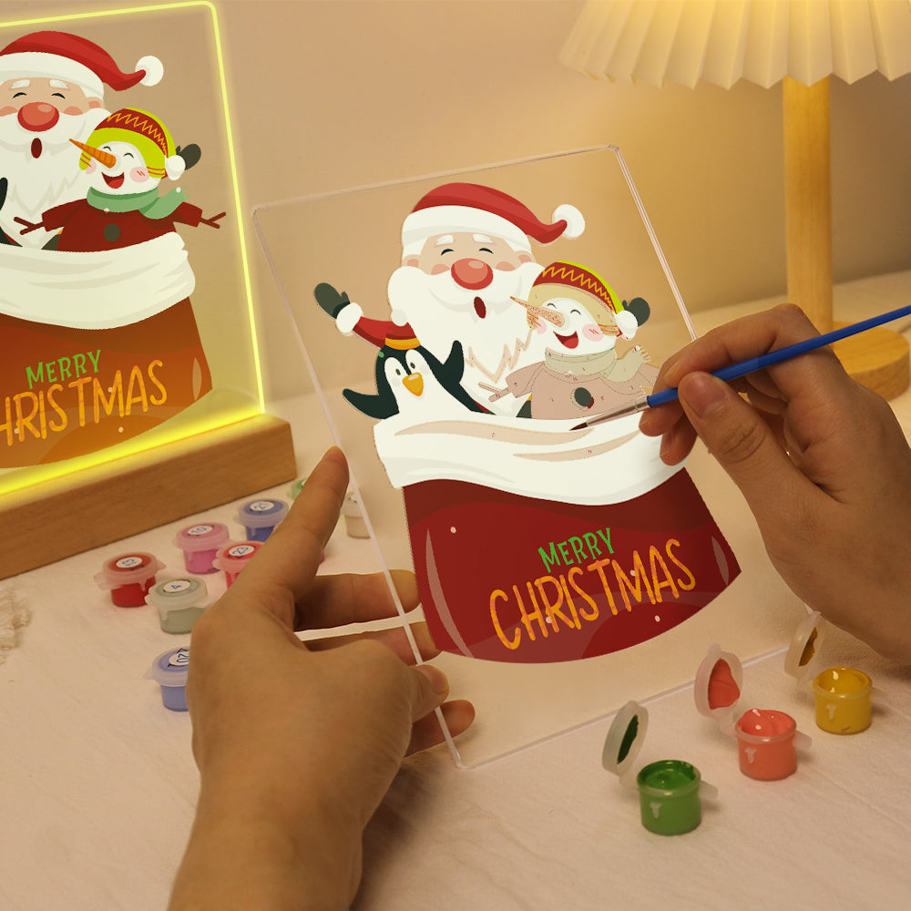 Santa's Sack of Snowy Friends paint by numbers light-up sign – image 10