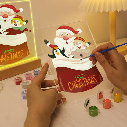 Santa's Sack of Snowy Friends paint by numbers light-up sign – image 10