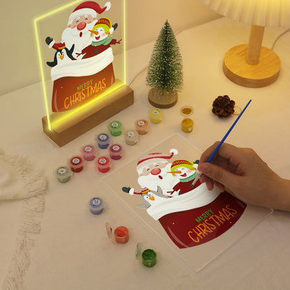 Santa's Sack of Snowy Friends paint by numbers light-up sign – image 11