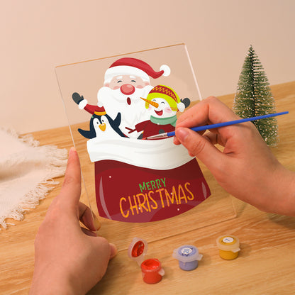 Santa's Sack of Snowy Friends paint by numbers light-up sign – image 12