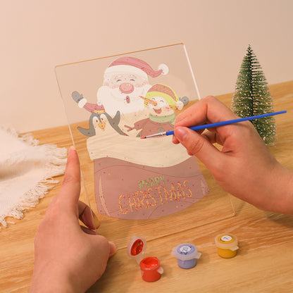 Santa's Sack of Snowy Friends paint by numbers light-up sign – image 13
