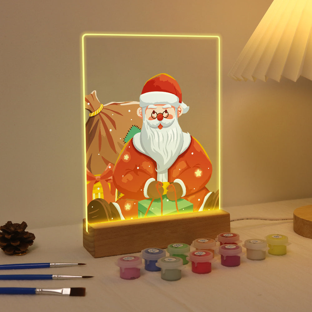 Old-World Santa in a Red Robe paint by numbers light-up sign – image 5