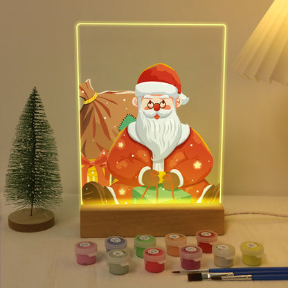 Old-World Santa in a Red Robe paint by numbers light-up sign – image 6