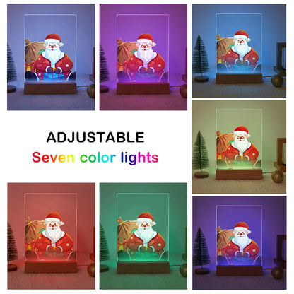 Old-World Santa in a Red Robe paint by numbers light-up sign – image 9