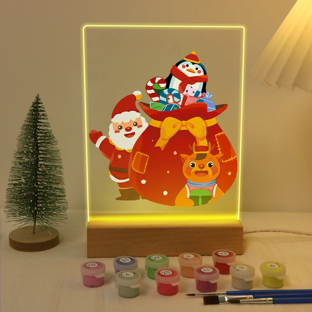 Giant Gift Sack with Penguin paint by numbers light-up sign – image 6
