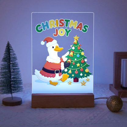 Santa Duck Trimming the Tree paint by numbers light-up sign – image 14