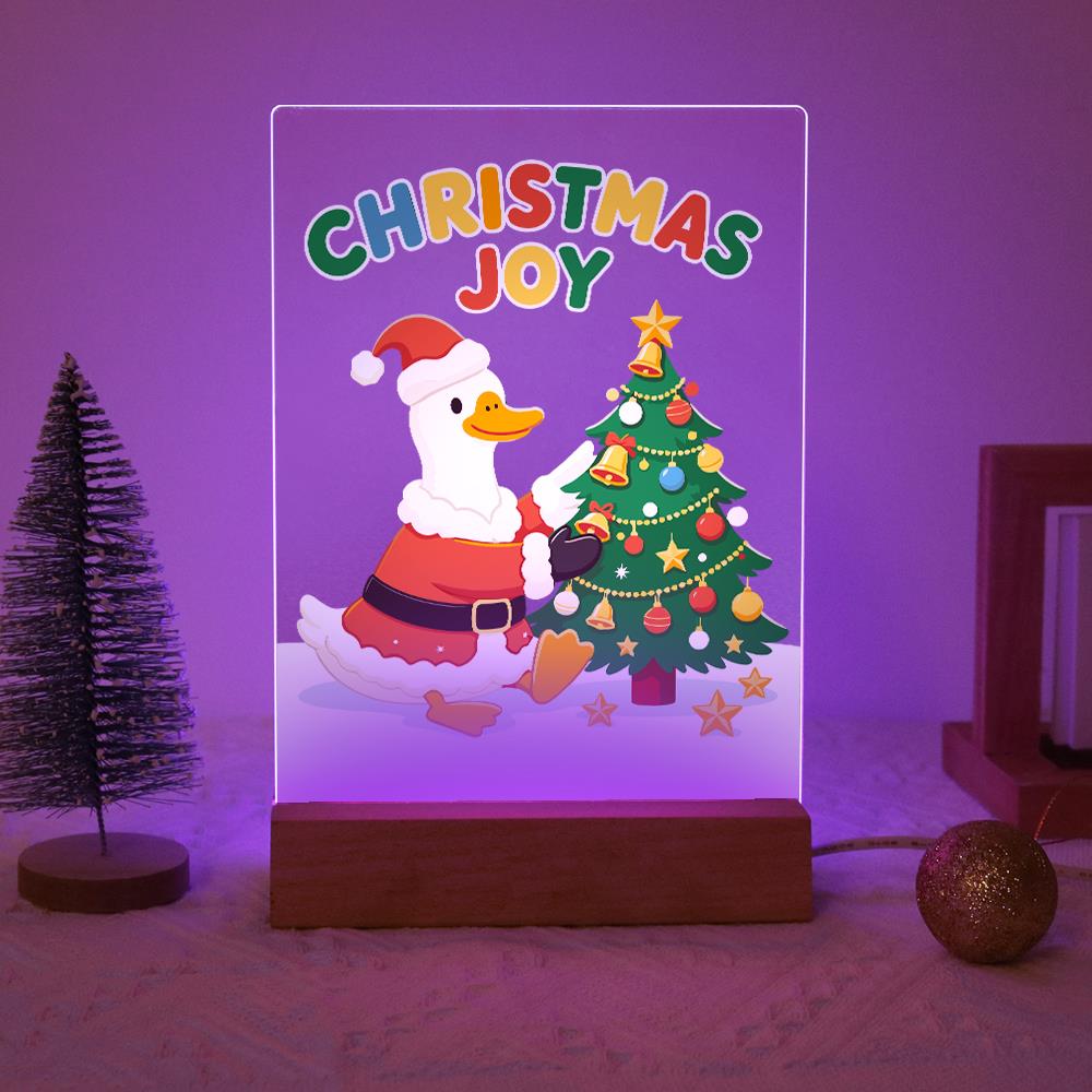 Santa Duck Trimming the Tree paint by numbers light-up sign – image 15