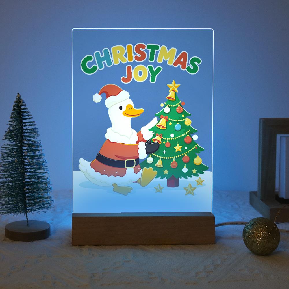 Santa Duck Trimming the Tree paint by numbers light-up sign – image 16