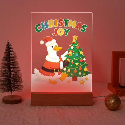 Santa Duck Trimming the Tree paint by numbers light-up sign – image 17
