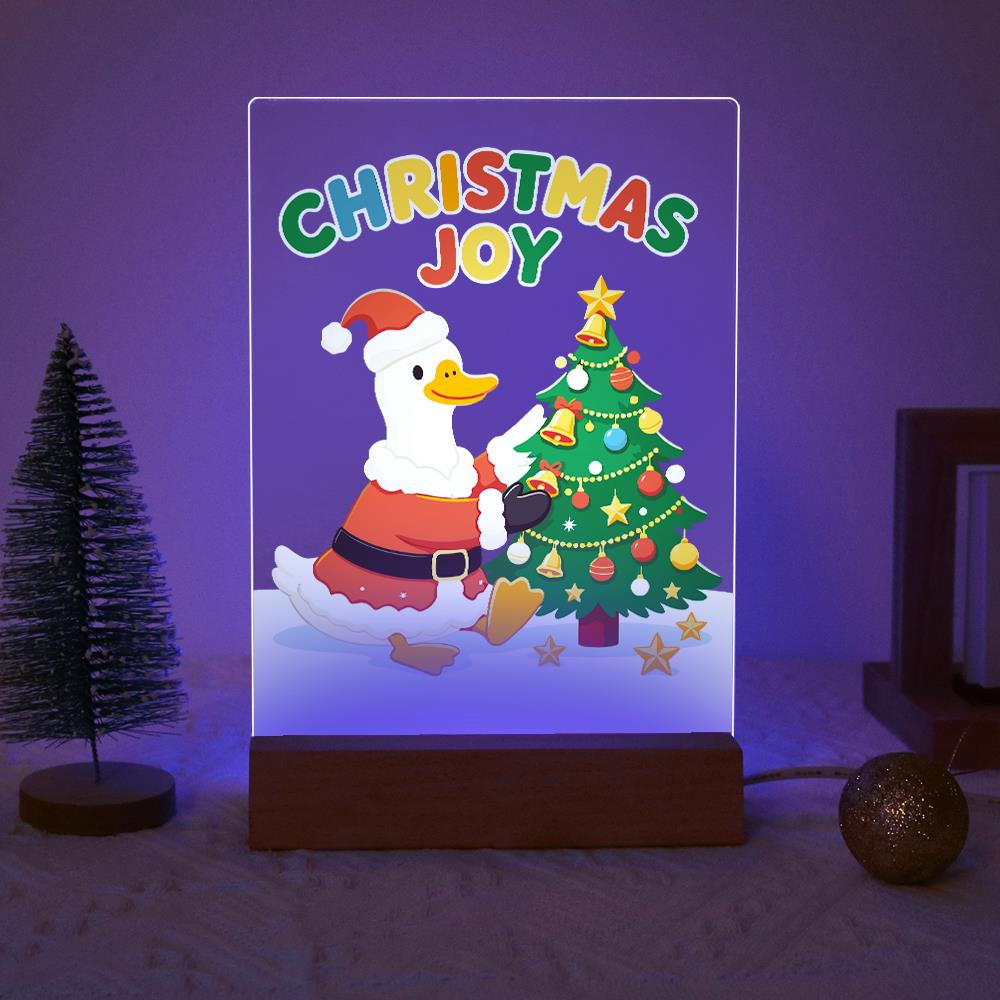 Santa Duck Trimming the Tree paint by numbers light-up sign – image 18