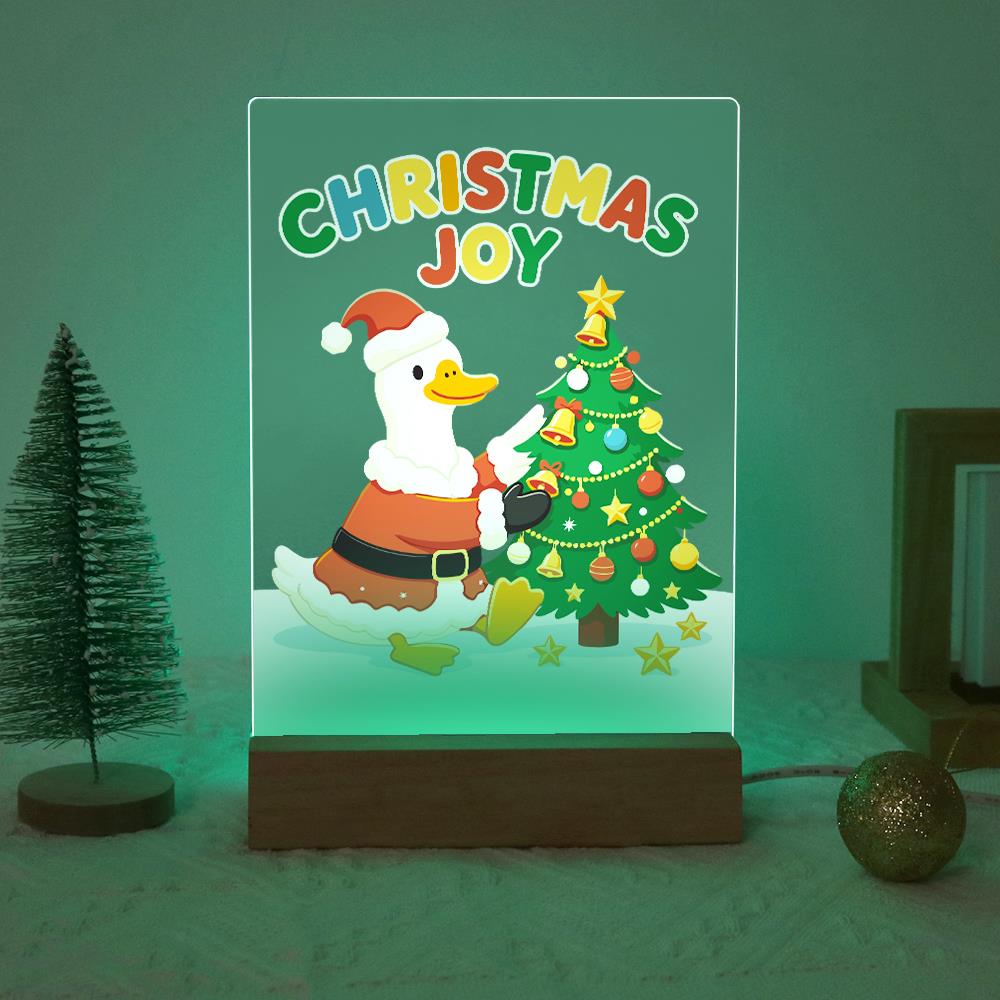 Santa Duck Trimming the Tree paint by numbers light-up sign – image 19