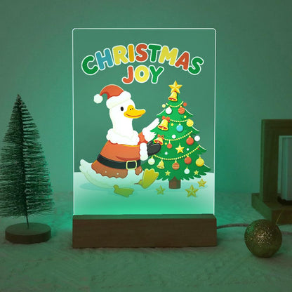 Santa Duck Trimming the Tree paint by numbers light-up sign – image 19