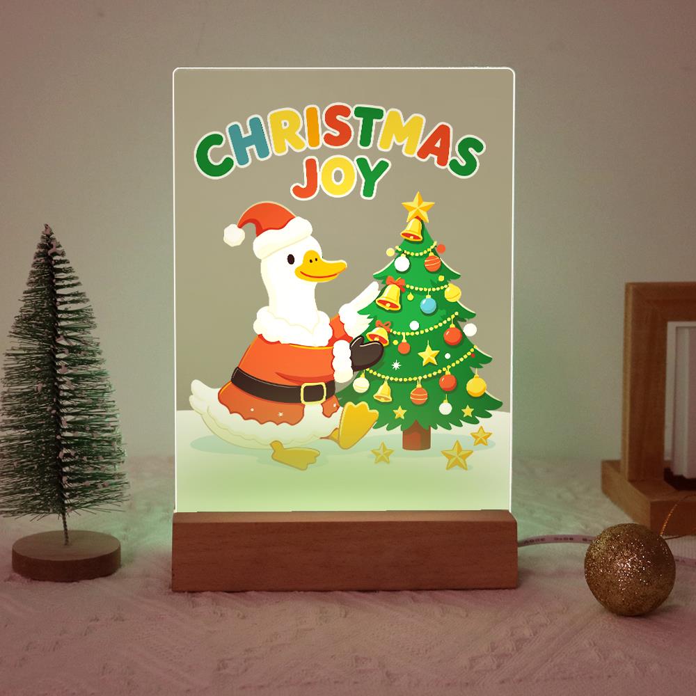 Santa Duck Trimming the Tree paint by numbers light-up sign – image 20