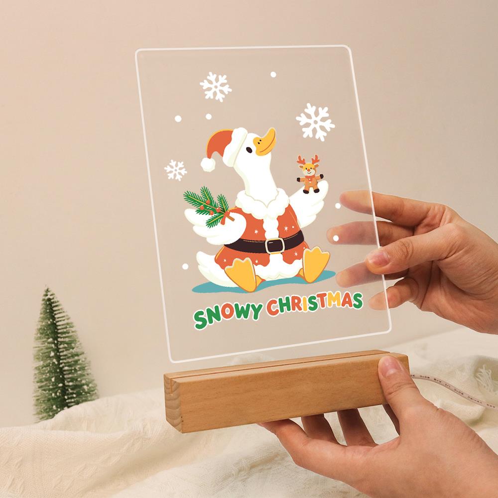 Snowflake Duck with Tiny Reindeer paint by numbers light-up sign – image 13