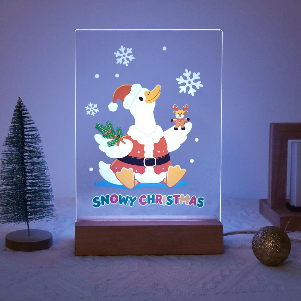 Snowflake Duck with Tiny Reindeer paint by numbers light-up sign – image 14