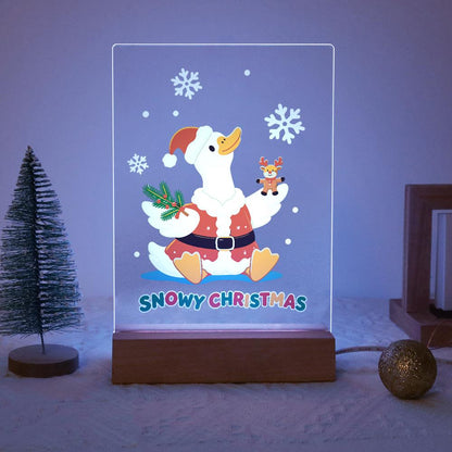 Snowflake Duck with Tiny Reindeer paint by numbers light-up sign – image 14