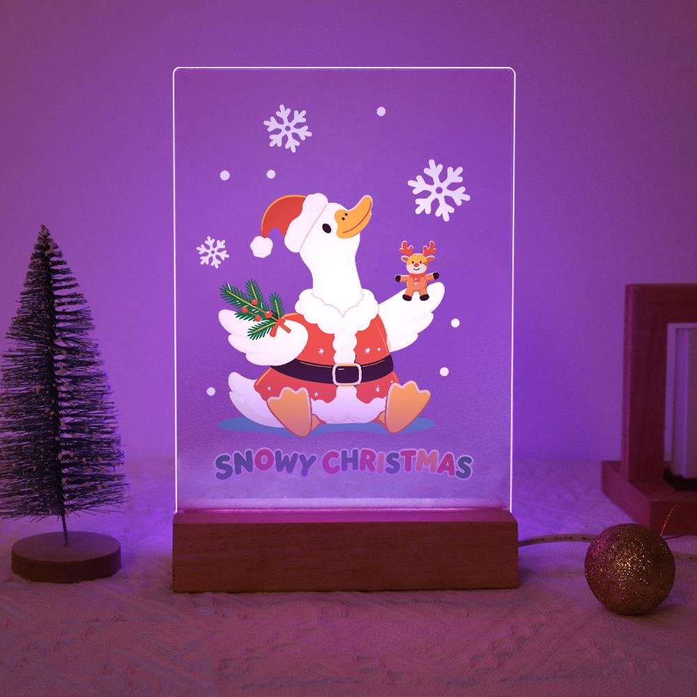 Snowflake Duck with Tiny Reindeer paint by numbers light-up sign – image 15