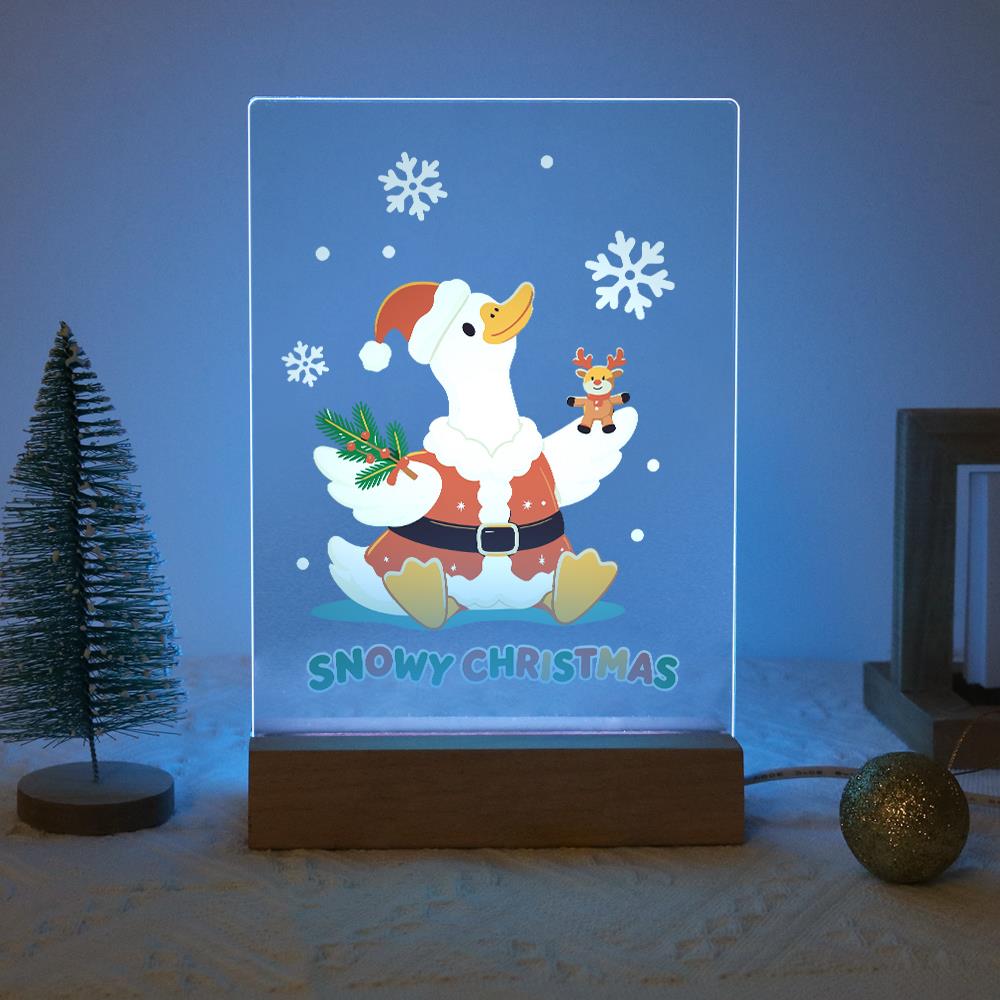 Snowflake Duck with Tiny Reindeer paint by numbers light-up sign – image 16