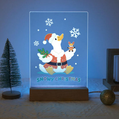 Snowflake Duck with Tiny Reindeer paint by numbers light-up sign – image 16