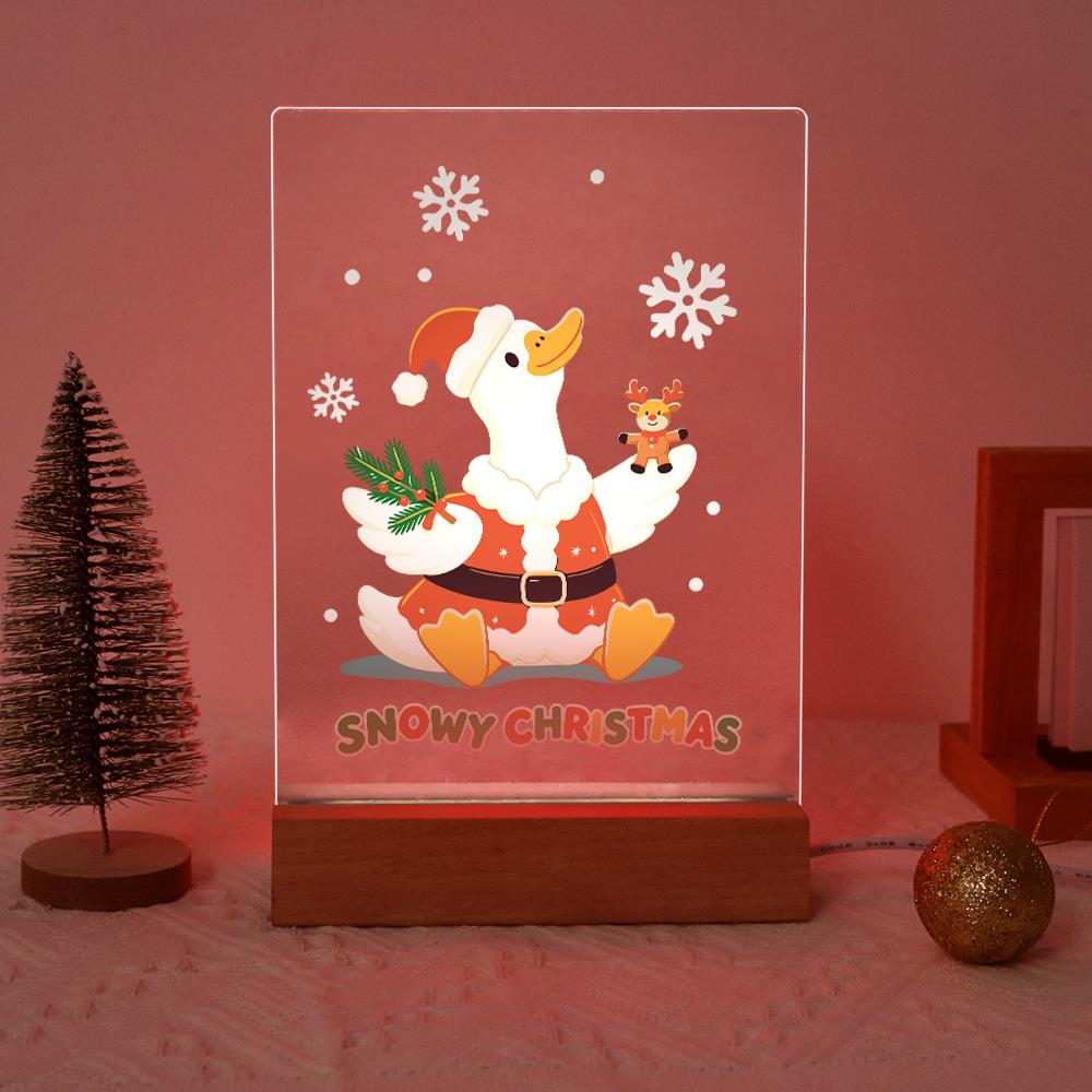Snowflake Duck with Tiny Reindeer paint by numbers light-up sign – image 17