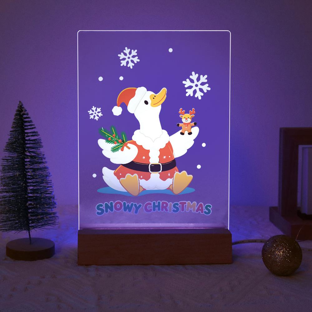 Snowflake Duck with Tiny Reindeer paint by numbers light-up sign – image 18