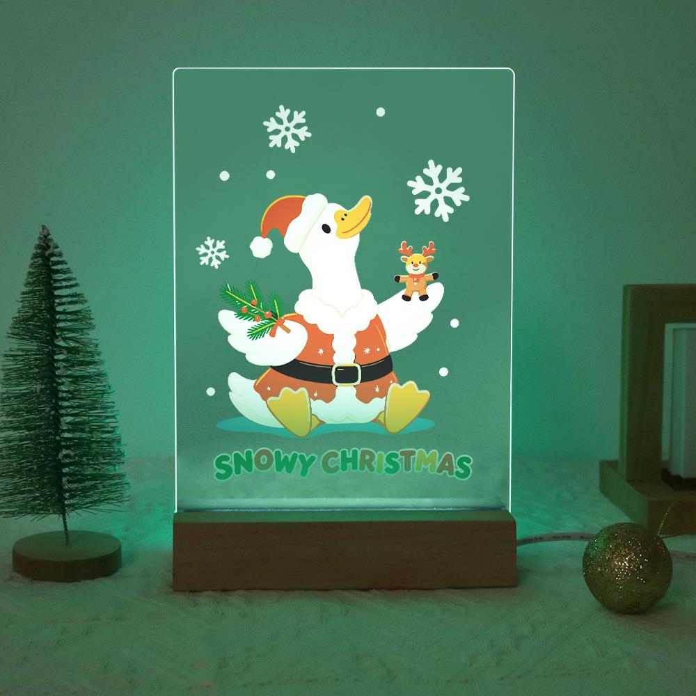 Snowflake Duck with Tiny Reindeer paint by numbers light-up sign – image 19