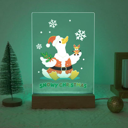 Snowflake Duck with Tiny Reindeer paint by numbers light-up sign – image 19