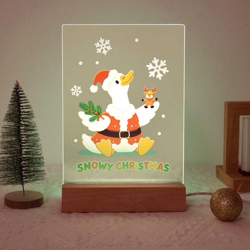 Snowflake Duck with Tiny Reindeer paint by numbers light-up sign – image 20