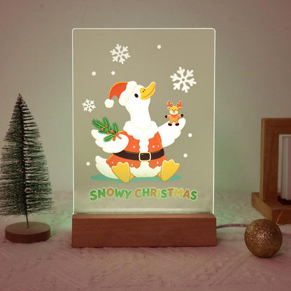 Snowflake Duck with Tiny Reindeer paint by numbers light-up sign – image 20