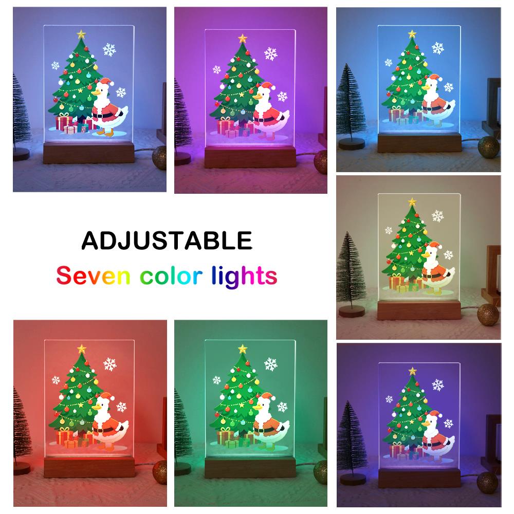 Santa Duck by the Towering Tree paint by numbers light-up sign – image 8