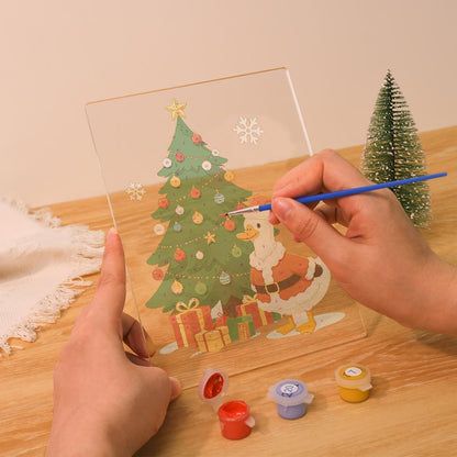 Santa Duck by the Towering Tree paint by numbers light-up sign – image 11