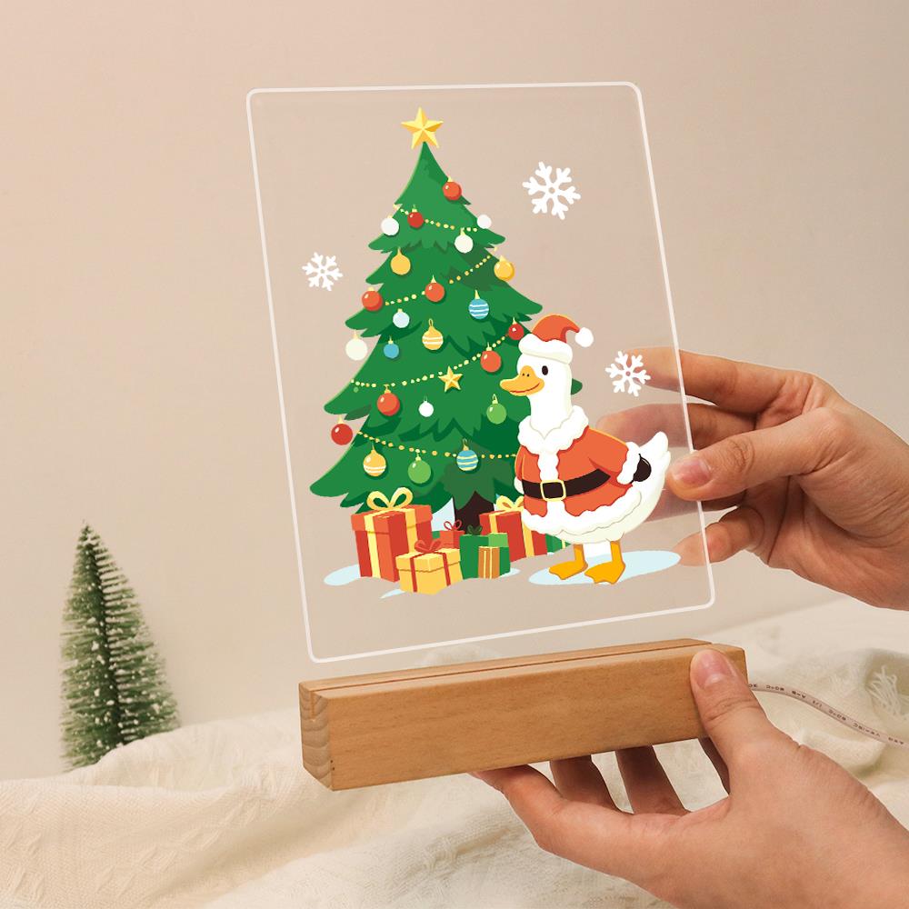 Santa Duck by the Towering Tree paint by numbers light-up sign – image 13
