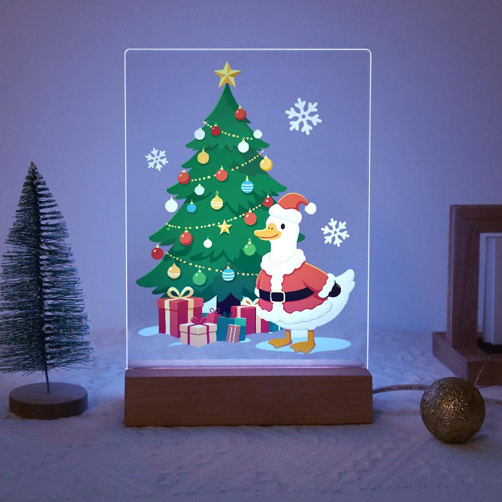 Santa Duck by the Towering Tree paint by numbers light-up sign – image 14